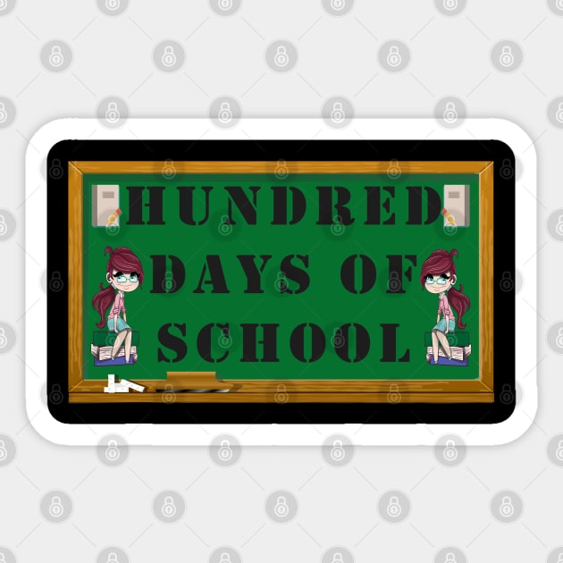 hundred days of school Sticker by carismashop